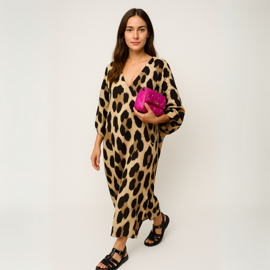 LEA | Robe Stylée à Imprimé Léopard